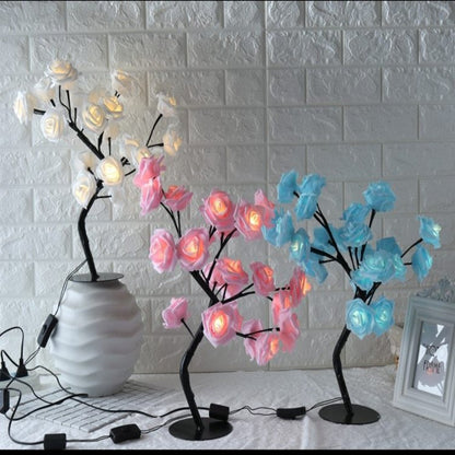 Radiant Blossom LED Tree Lamp - Artistic Table illumination