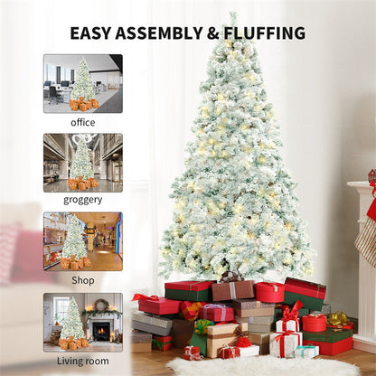 PVC Snow-Flocked Cedar Christmas Tree for Window & Mall Decoration