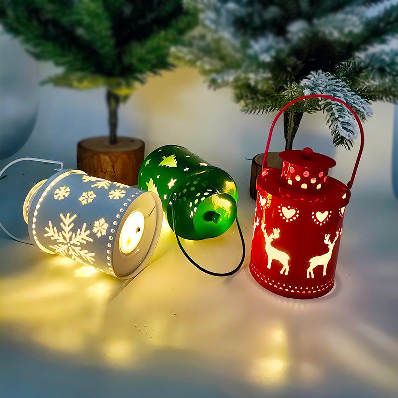 Nordic LED Candle Lanterns - Electronic Wind Light Christmas Decorations