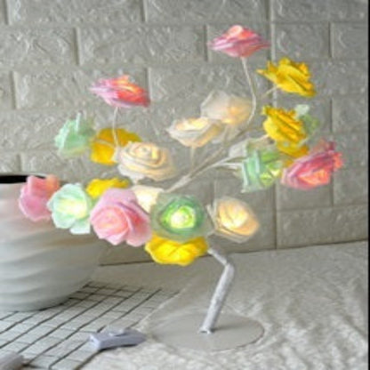 Radiant Blossom LED Tree Lamp - Artistic Table illumination