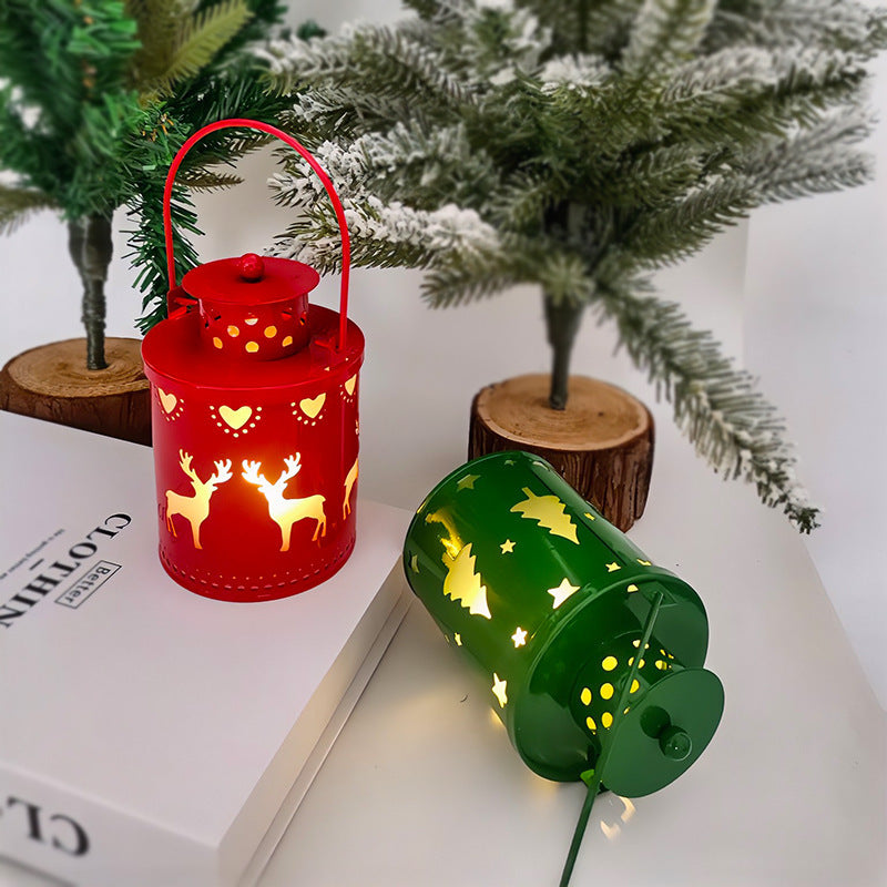 Nordic LED Candle Lanterns - Electronic Wind Light Christmas Decorations