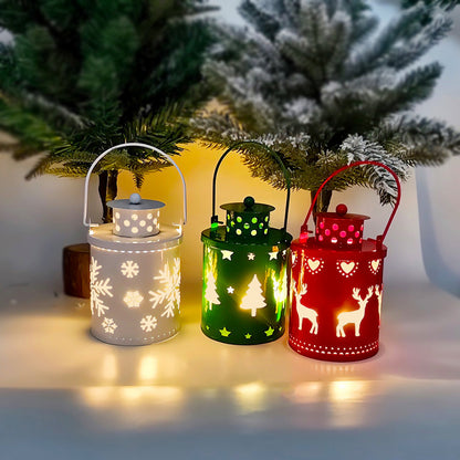 Nordic LED Candle Lanterns - Electronic Wind Light Christmas Decorations