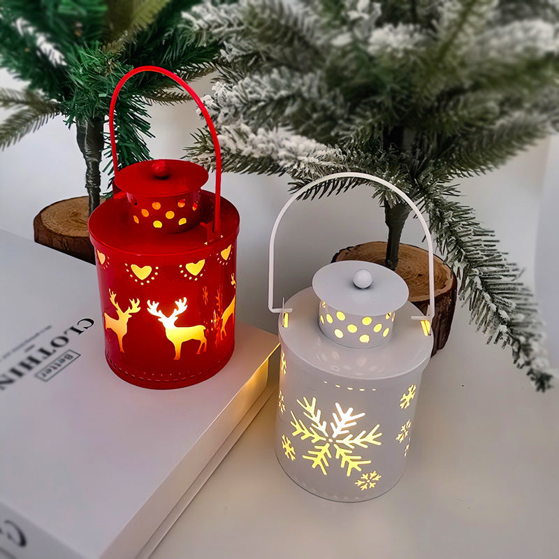 Nordic LED Candle Lanterns - Electronic Wind Light Christmas Decorations