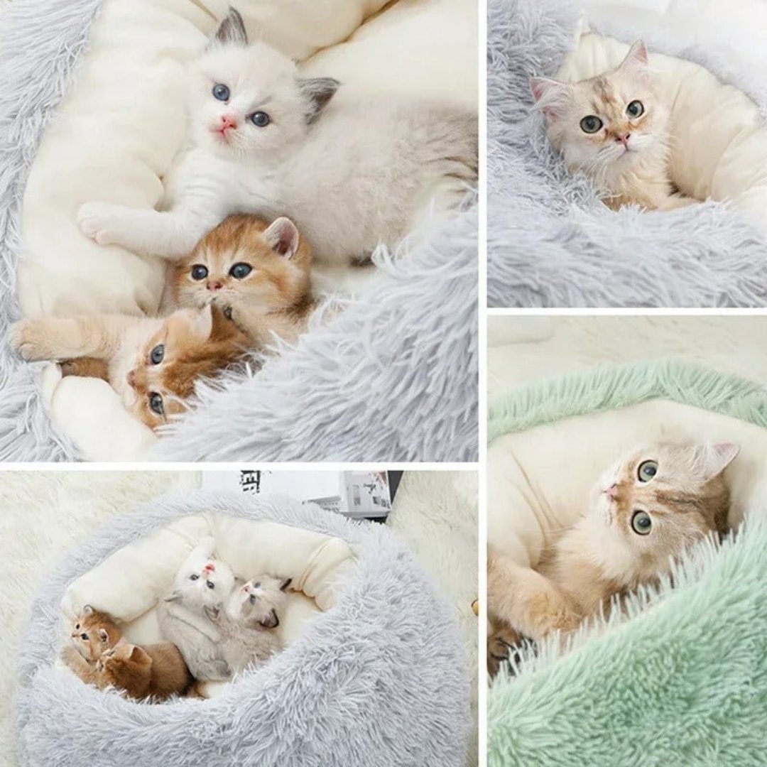 Dual-Sided Plush Pet Bed Retreat for Dogs and Cats